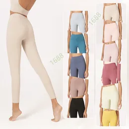 2024 pantaloni da yoga allineare leggings sports ladies pantaloni esercizio fisico indossare ragazze che gestiscono leggings palestra sottile allineare nuove donne pantaloncini signora