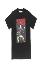 Off Style No4 Fashion Designer Oil Painting Cotton Kort ärmar T Shirt Mens Top Tee Tshirt Casual Tee Tops Back Printing Shir5292106