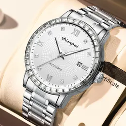 DIANPAI Mechanical Watch for Men, Stainless Steel Automatic Classic  Business Waterproof Watch with Night Glow, 240520