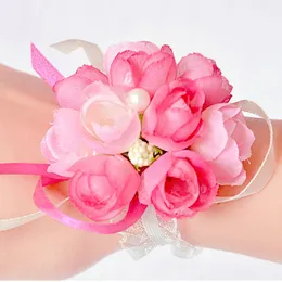 Wrist Bride Bridesmaid Sisters Hand Flowers Artificial Flowers For Wedding Party Decoration props