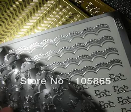 Nail Tattoo quot18 Gold 7 Silver 5 Colored quot Metal Nail Decals Metallic Wraps SWIRL Designs Sticker7711950