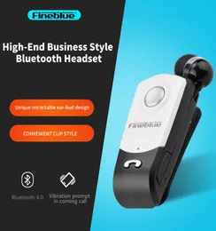 FineBlbue F960 Bluetooth Earphone Wireless Hands Ohrhörer Business Headset mit Mikrofonanrufen erinnern Vibration Wear Clip Driver7632771