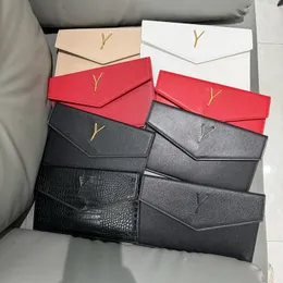10a Designer Uptown Bag Clutch Frauen Handtaschen Brieftaschen Krokodil Metall Buchstaben Kaviar Echtes Lederverstachel Lappenmagnetbeutel Beutel mit Schachtel