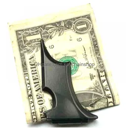 Clipes de dinheiro 1 pc simples mens aço inoxidável batwing bat slim id cash clip titular carteira de moda magnética para homens mulheres drop delivery ot21g