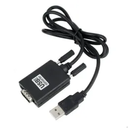 Computer Cables Connectors Uter S Usb 2.0 To Rs232 Serial Db9 9 Pin Male Converter Black 0.8M 1 Port Adapter For Routers Switches Otklp