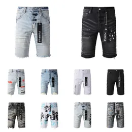 Jeans designer purple jeans denim trousers mens jeans short slim fit and high-quality fit hole shorts casual shorts knee lenght jean men fashion shorts