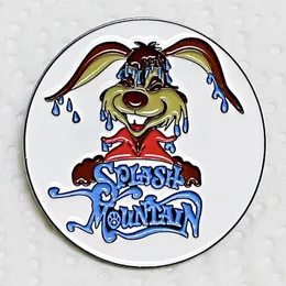 Splash Mountain pin Cartoon Rabbit Brooch Metal Badge Gift