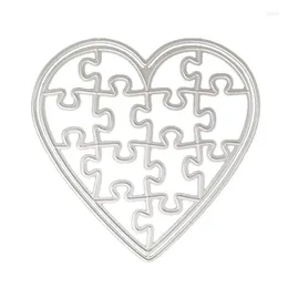 Prezent Puzzli Heart Metal Cuties Stencil DIY Scrapbooking Paper Paper Card Szablon formowania wykonania rzemiosła Dekoracja upuszcza Dhwbt