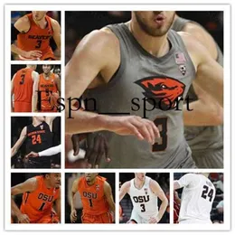 T9 College 2021 New Oregon State Beavers Basketball Jersey Tres Tinkle Ethan Thompson Kylor Kelley Zach Reichle Alfred Hollins Jarod Lucas Hunt