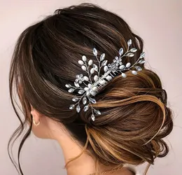 Свадебная мода головной убор для невесты ручной работы свадебной короны цветочный жемчужный аксессуары волос украшения волос украшения
