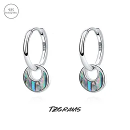 925 Sterling Silver Abalone Shell Dangle Earrings For Women Turquoise Certified Gold Plated Drop Earring Y2K 240601