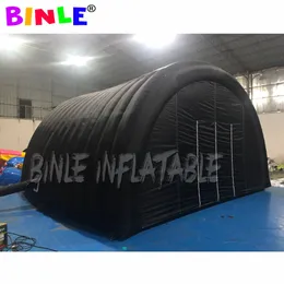 Personalizado por atacado Qualquer tamanho 6x6x3.5 metros Advertidos Infláveis ​​Tunnel Tent, Construindo Estruturas de abrigo para jogos para jogos para o gramado Trabalho Blackout 001