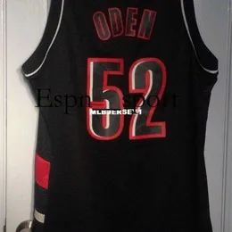 T9 Cheap atacado Greg Oden #52 Jersey Men Black T-shirt colete costurará camisas de basquete ncAA