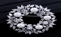 Pimler broşlar inci korsasage kakma zirkon broşa rovskis kadın düğün takı kıyafetlerinden klasik vahşi kristal 3526248