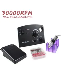 Whole30000 rpm Electric Nail Drill Pro White Black Diamond Nail Drill File Machine Maniure and Pedicure Drill Poling for Gel 6833740