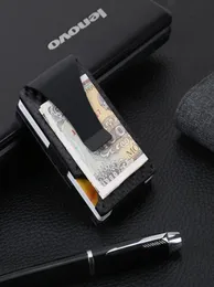 Posiadacz karty kredytowej z włókna węglowego RFID bezcan metalu portfela Męska Karta Business posiadacz karteira Masculina Billetera7321504
