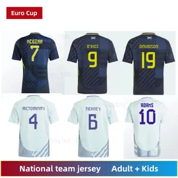2024 Camisa de futebol da Escócia Euro Copa da Copa Escocesa 24 25 Jersey de futebol da seleção nacional Tierney Dykes Adams Futebol camisa Christie McGregor McKenna Kit para crianças adultas