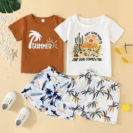 New Short Sleeved Clothes Boys Girls Summer Suit For Small Medium Children Two-piece Kids T-shirt Shorts Clothing Two Pieces Sets