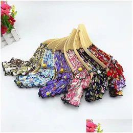 Party Favor 50pcs Foldbar Hand Fan Sun Hat 2 I 1 Portable Floral Printed Bamboo Outdoor Travel Holida Summer Caps Drop Delivery H DHQ7F