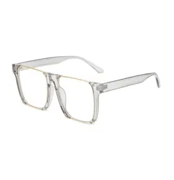 Vintage Square Semimetal Women Sonnenbrille Rahmen klare Linsen optische Brillenmänner Antiblue Light Brille mit Logo1072155