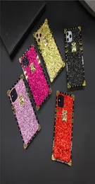 Luksusowy projektant Starlight Glitter Shinning Square Case na iPhone 14 13 12 Pro 11 Promaks X XR XS Max 7 8 Plus Whole Case Fors7172358