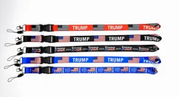 2024 Trump Falg Keychain Neck Lanyard Party Favor US Election Keychains Make America Great Again Campaign Slogan Plastic Key Chain Keyring with Safety Breakaway New