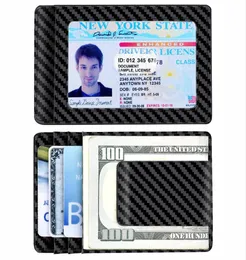 Minimalistyczny magnetyczny klip pieniężny Portfel dla mężczyzn Kobiety moda nowa ultra cienkie vintage oryginalna skórzana karta wizytówka RFID Prote6225453