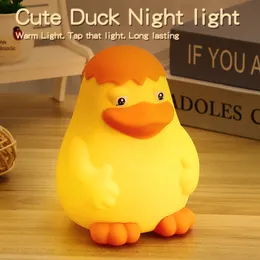 Kids Night Light,Cute duck Soft Silicone Lamp Dimmable Nursery Portable duck Kawaii Lamps,Bedside Lamp for Baby and Toddler,Boy Girls Gift small desk lamp