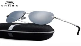 Civi Chic Al Mg Polaryzowane okulary przeciwsłoneczne Man Frog Mirror Eyewear HD de Sol Drive Sun Glass Uv400 Zonnebril Pilot Gafas E1961867413