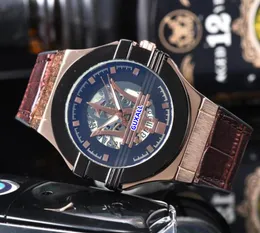 President Sports Racing Automatic Date Men Watches Luxury Stainless Steel Mesh Leather Band Quartz Movement Clock Trend super switzerland watch accessories gifts