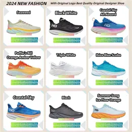 2024 Hokashoes com sapatos de grife originais Bondi 8 Sapatos Hokaa Clifton 9 Running Shoes Men Sapatos femininos Plataformas de melhor qualidade Treinadores de qualidade Runnners 36-45