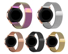 Banda de relógio de aço inoxidável Milanese Loop Watch Strap Rick Release Pins para relógios Samsung Gear S3 S2 22mm 20mm7480825