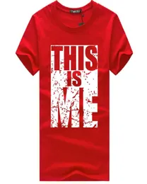 Mens T Shirt هذا هو Me Words طباعة الأكمام قصيرة WhiteGrayredBlack تيز بارد ل MAN5435297