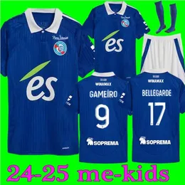 24 25 Strasbourg Soccer Jerseys Bellegarde Gameiro Ajorque Maillot de Foot 3rd 2024 2025 Mothiba Emegha Sahi Dion Diallo Djiku Delaine Bakwa Football Shirt