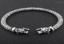 Gothic Viking Norse Dragon Armband Handgefertigte Wikinger von Midgard Bangles Two Headed Wolf Armband für Männer Accessoires16081424
