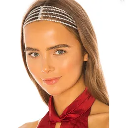 Neue Mode -Strasskettenkette Kopfschmuck Hochzeit für Brautkristallhaarzubehör
