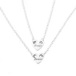 Naszyjnik Forever Split Heart Collier 2024 100% 925 Srebrny srebrny kobiety DIY Produkowanie biżuterii 240531