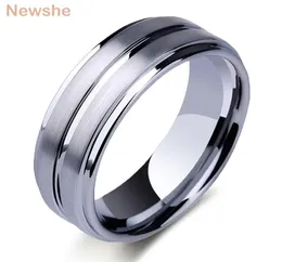 Newshe Tungsten Carbide Rings for Men Groove Ring 8mm Mens Wedding Band Charm Gift Size 813 Trx061 2103108790367