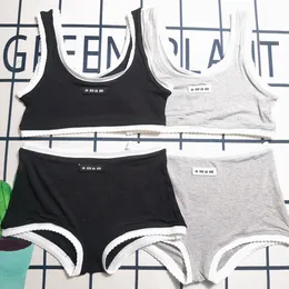 Designer Schwimmanzug Badebekleidung Luxus Sport Beach Tankinis Badeanzug Frauenbrief Logo Bikini Solid Farbe Schwarz weiß hochgetütiger Junge Kurzer Badeanzug