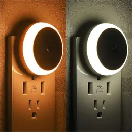 LED -Nachtleuchte -Stecker in Dämmerung zu Morgendämmersensor energieeffiziente Lampen für Badezimmer Schlafzimmer Küche Flur
