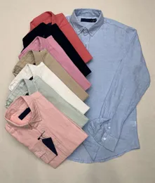 2024 camisas polo hombres Calidad de caballos Bordado lino blusa manga larga Color Fit ropa casual Camisa 1190ess