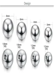 كرات البولات البسيطة الأذن أدوية شفة الحاجب لسان البطن زر حلقة حبة الكرة 2mm 25mm 3mm حدوة الفولاذ المقاوم للصدأ 8987744