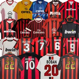 Retro AC Milanss Futbol Formaları Kaka 1990 2000 2006 2007 2000 2012 2012 Ronaldo Menfootball gömlek gullit van Basten Inzaghi Ronaldinho Vintage Classics Forma