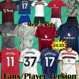 3xl 4xl 24 25 Mainoo Hojlund Casemiro Soccer koszulki Stone Roses United Garnacho Rashford Fan Wersja Fernandes Mount Football Shirt 2024 Nazwana kolekcja