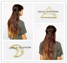5pcs 2016 2016 Brand Hairpins Star Moon Triangle Hair Pin per capelli pregiudizi Clip per capelli per le donne Accessori per capelli Whole3816540