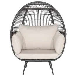 Wymiarowe wiklinowe krzesło jajowe, 450 funtów maksymalnie obciążenie