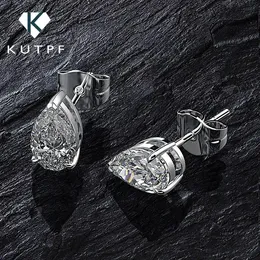 4CT CUT CUT CUN SILICA DIAST Серьги с GRA 100% S925 Серьги серебряного серебряного капель