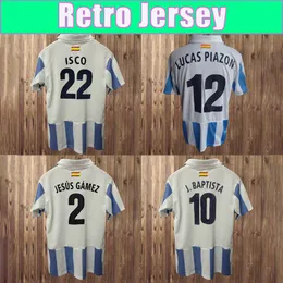 2012 13 Málaga Isco Mens Retro Soccer Jerseys Jesus Gamez J. Baptista Toulalan Home Camisas de futebol vintage