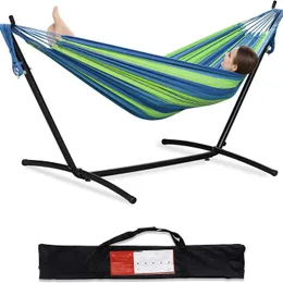 Hammocks Camping Hammock 300x200cm Double Hammock portátil adequado para mochila acampamento de viagens no jardim de praia