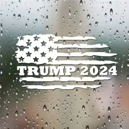 Trump 2024 USA Flag Car Decal, 90x150cm Polyester Multipurpose Sticker, Patriotic Tag Display